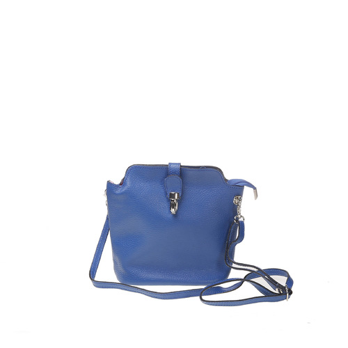 Дамска кожена чанта ЕК 02 TEEN синя